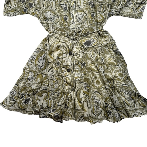 Zara Patterned Shirt Dress Sz S NWT - Picture 4 of 9